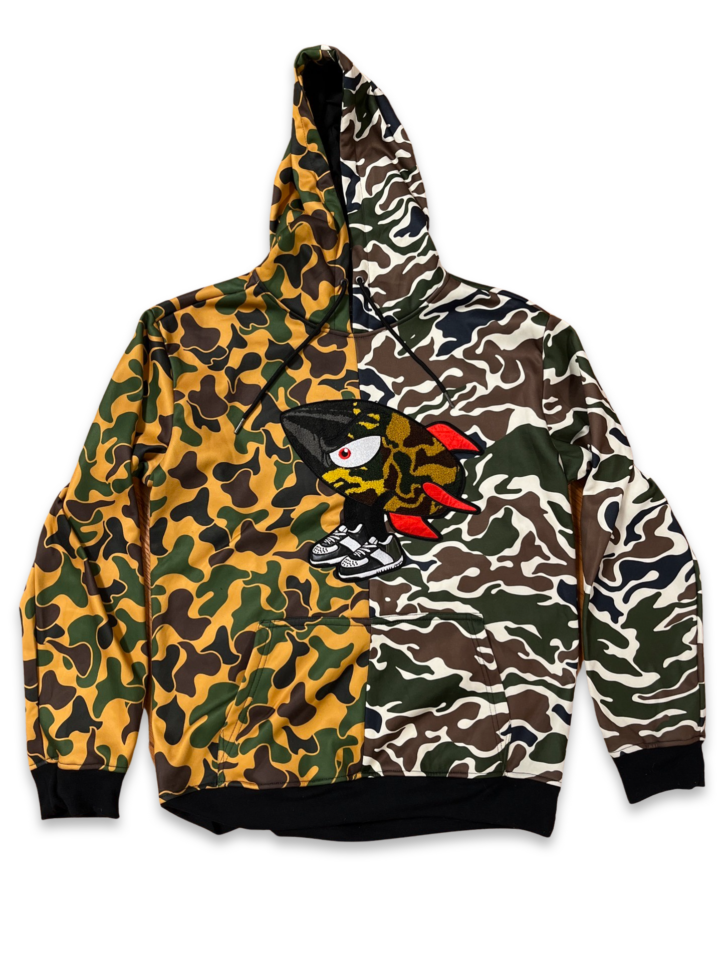 Chenille Patch Hoodie - Camo (L)
