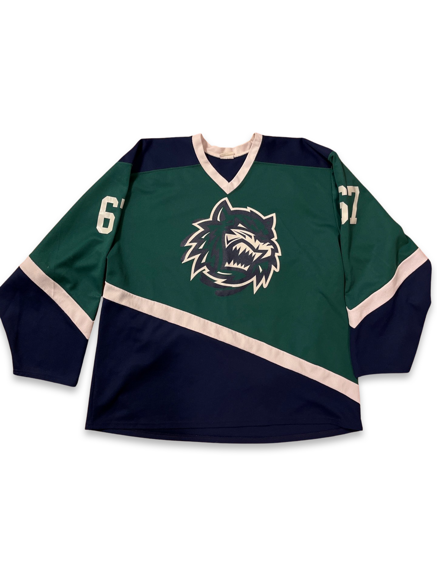 Hockey Jersey - Green and Navy (XXL)