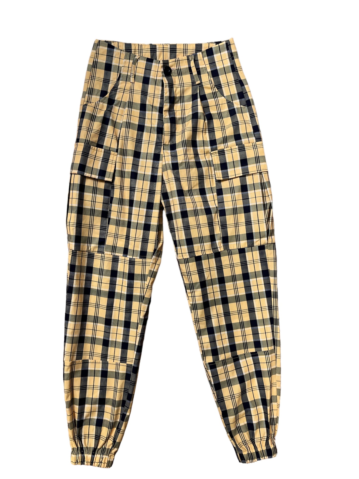 Plaid Joggers - Yellow (S)