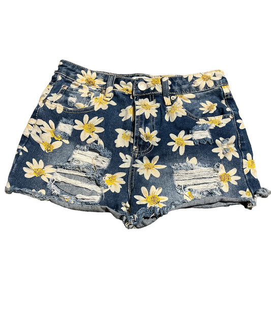 Daisy Print Shorts - Denim (XS)