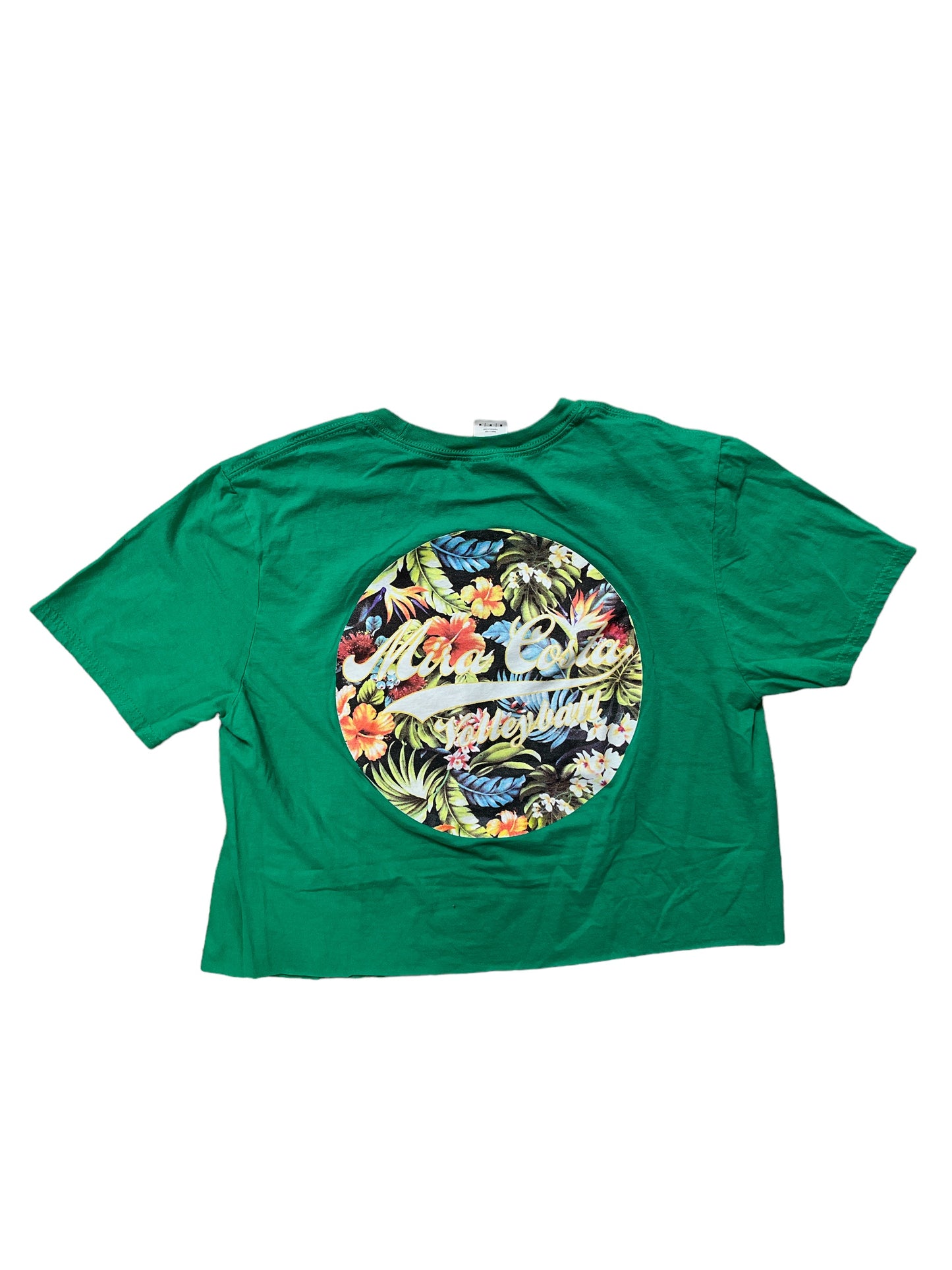 Cropped Graphic Tee - Green (M)